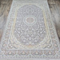 Иранский ковер Kashan lux 418 Серый